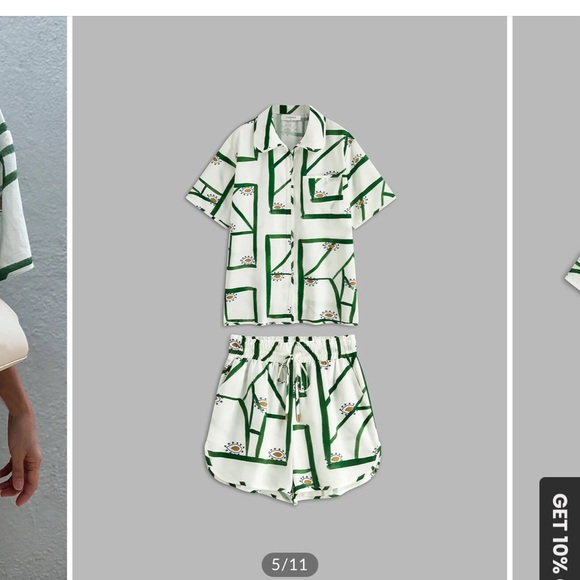 Print Drawstring short set - Picture 3 of 4